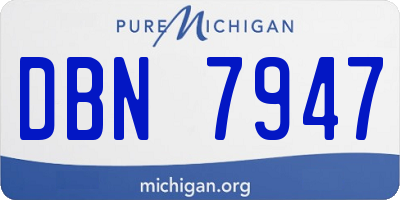 MI license plate DBN7947