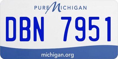 MI license plate DBN7951