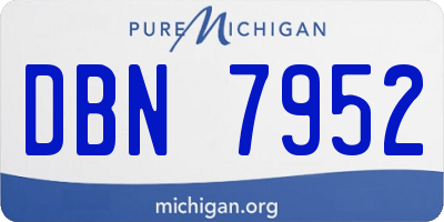 MI license plate DBN7952