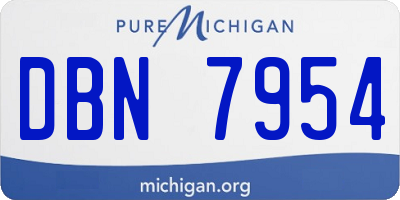 MI license plate DBN7954