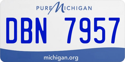 MI license plate DBN7957