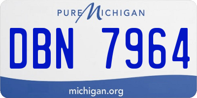 MI license plate DBN7964