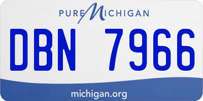MI license plate DBN7966