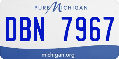 MI license plate DBN7967
