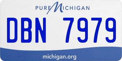 MI license plate DBN7979