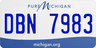 MI license plate DBN7983
