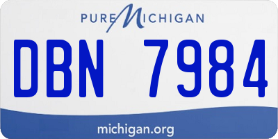 MI license plate DBN7984