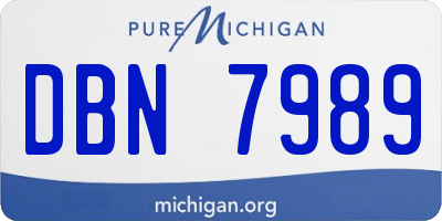 MI license plate DBN7989