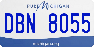 MI license plate DBN8055