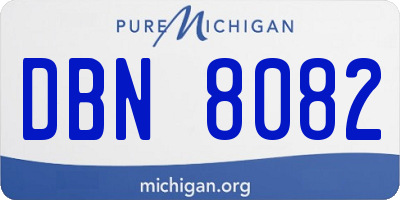 MI license plate DBN8082