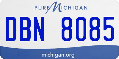 MI license plate DBN8085