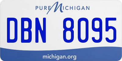 MI license plate DBN8095
