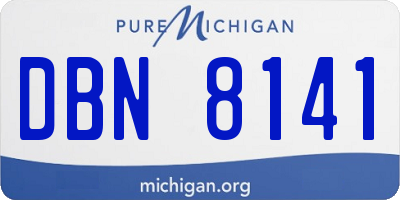 MI license plate DBN8141