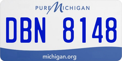 MI license plate DBN8148
