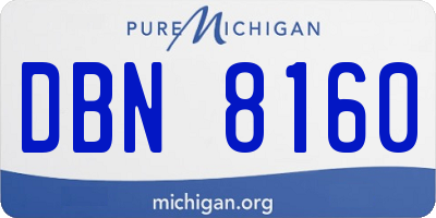 MI license plate DBN8160