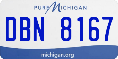 MI license plate DBN8167
