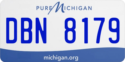 MI license plate DBN8179