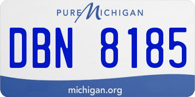MI license plate DBN8185