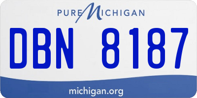 MI license plate DBN8187