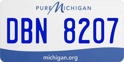 MI license plate DBN8207