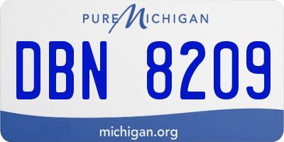 MI license plate DBN8209