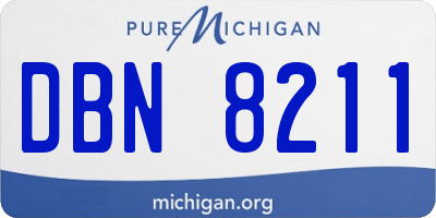 MI license plate DBN8211