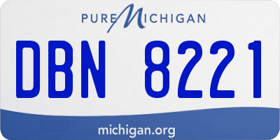 MI license plate DBN8221