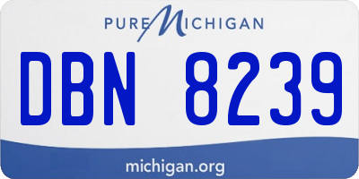 MI license plate DBN8239