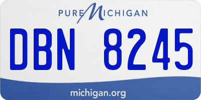 MI license plate DBN8245