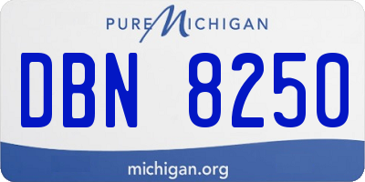 MI license plate DBN8250