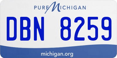 MI license plate DBN8259