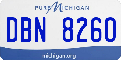 MI license plate DBN8260