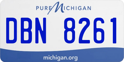 MI license plate DBN8261