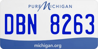 MI license plate DBN8263