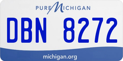 MI license plate DBN8272