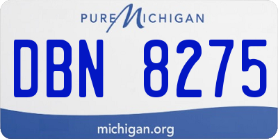 MI license plate DBN8275