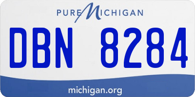 MI license plate DBN8284