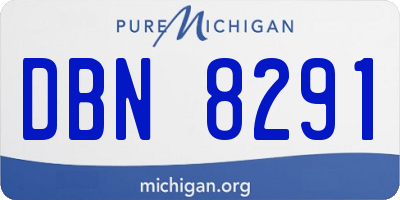 MI license plate DBN8291