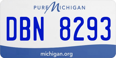 MI license plate DBN8293