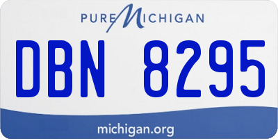 MI license plate DBN8295