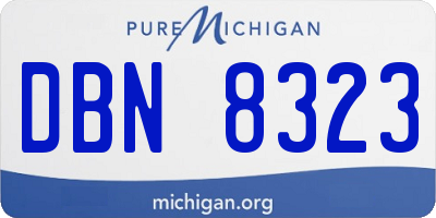 MI license plate DBN8323