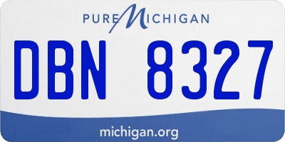 MI license plate DBN8327