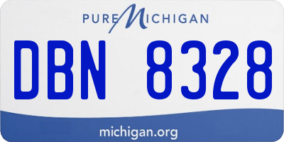 MI license plate DBN8328