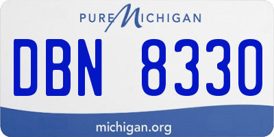 MI license plate DBN8330