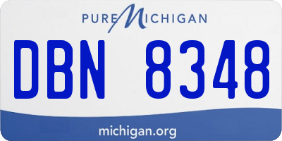 MI license plate DBN8348