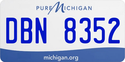 MI license plate DBN8352