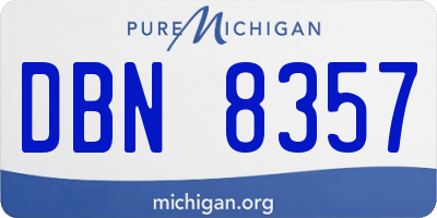 MI license plate DBN8357
