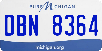 MI license plate DBN8364