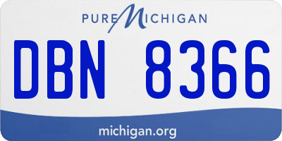 MI license plate DBN8366