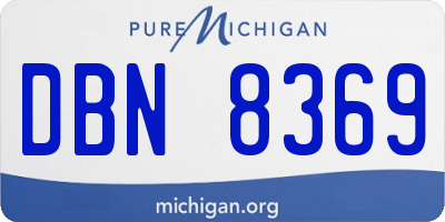 MI license plate DBN8369